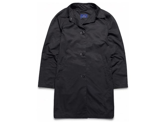 Moncler Damen Polyester Trenchcoat - Schwarz