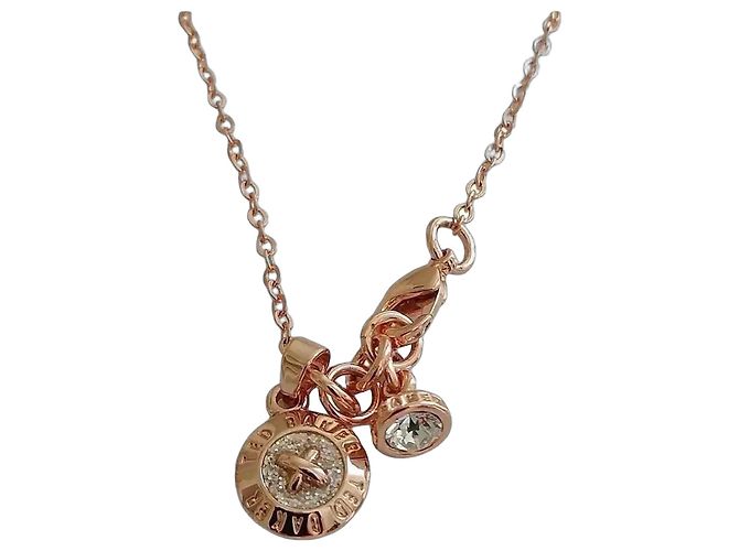 Ted Baker Collier plaqué or rose et cristal Doré