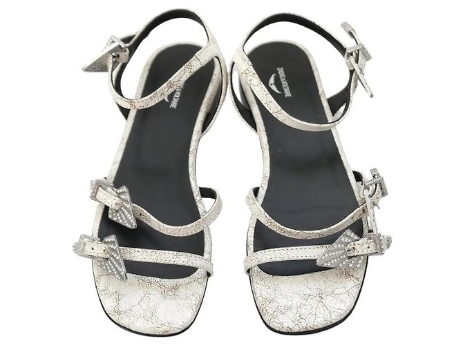 Zadig & Voltaire Paros Strass Sandalen Weiß