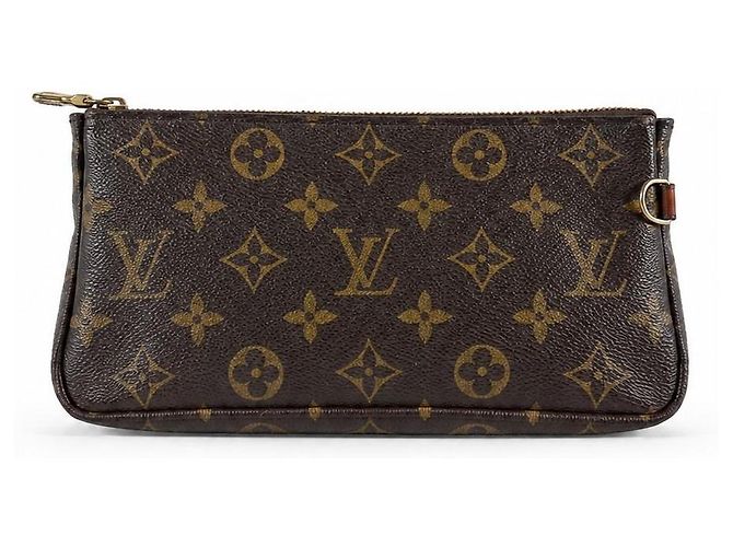 Louis Vuitton Pochette Accessoires Monogram Canvas Clutch Braun Monogramm