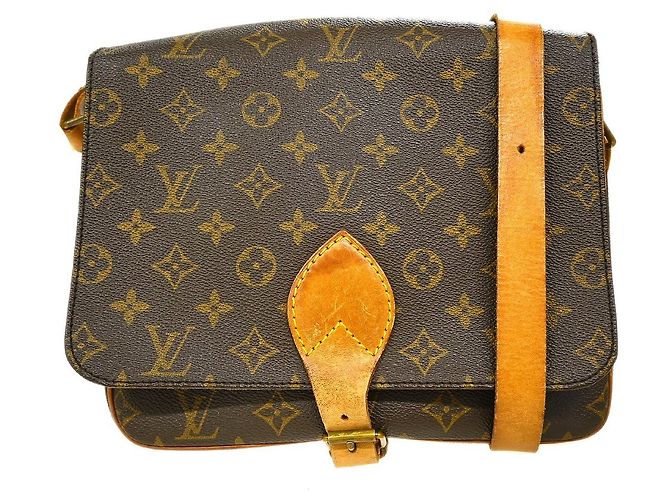 Sac à main Louis Vuitton Cartouchiere Monogram Canvas GM Marron