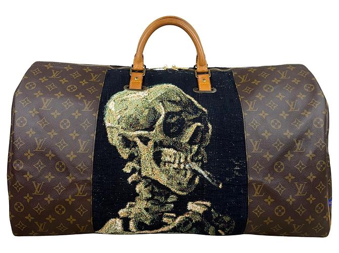 Louis Vuitton Keepall 60 Personnalisé Van Gogh Marron Multicolore