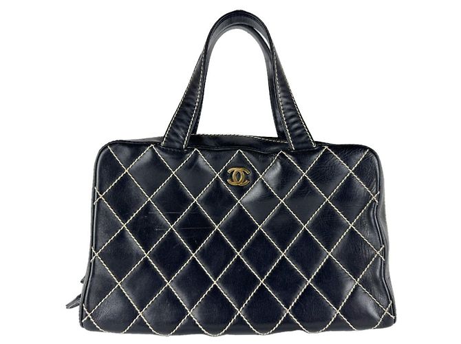 Chanel Handtasche aus schwarzem Leder