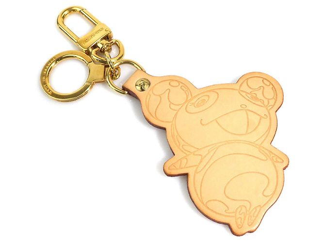 Louis Vuitton Charm Keyring Porte Clés Beige D'oro