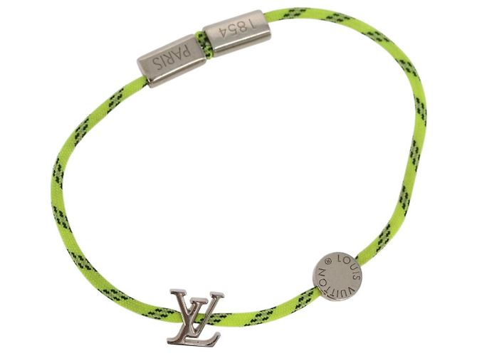 LOUIS VUITTON LV Fluo Bracciale metallo Giallo Argento MP2143 LV Auth 182320V