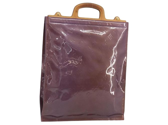 LOUIS VUITTON Sac cabas Monogram Vernis Stanton Purple Viole M91079 Auth 171249
