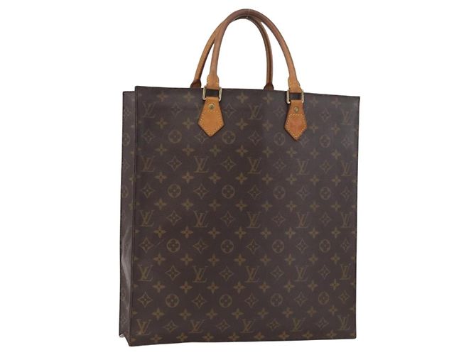 LOUIS VUITTON Monogram Sac Plat Hand Bag M51140 LV Auth BA13167 Monograma