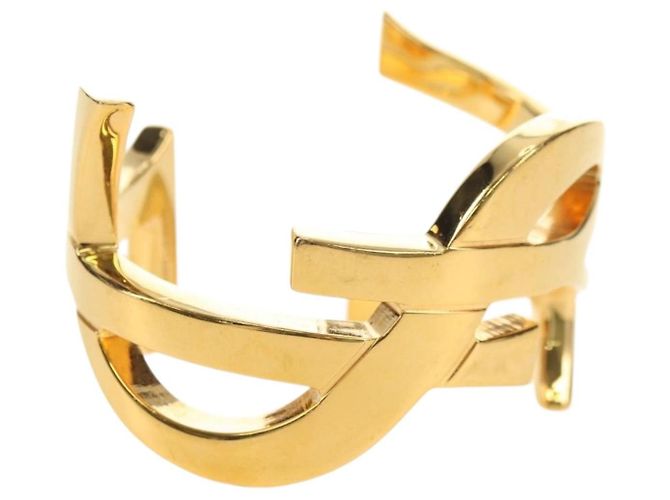 Bracciale SAINT LAURENT Cassandra metallo Gold Auth yk20367M D'oro