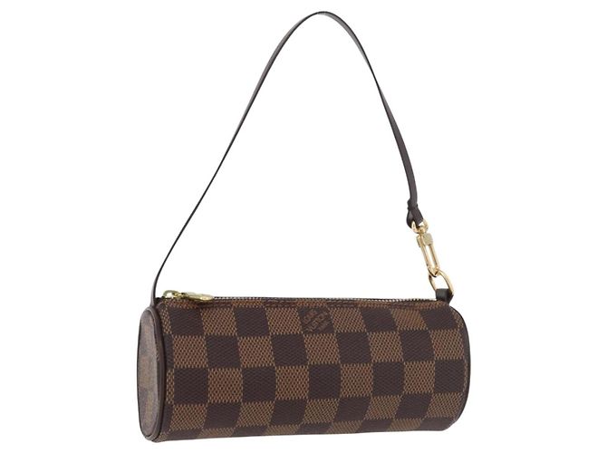 LOUIS VUITTON Damier Ebene Papillon Pouch LV Auth 182825