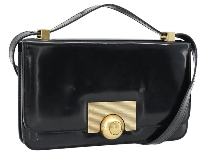 Borsa a tracolla BOTTEGA VENETA in pelle nera e oro Auth ka4471 Nero D'oro