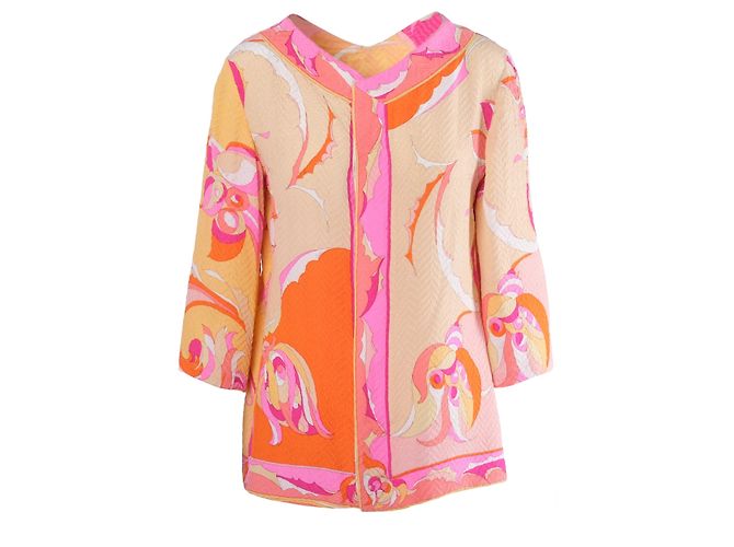 Túnica de seda estampada Emilio Pucci Multicolor