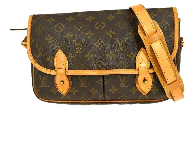 Louis Vuitton Sac Gibeciere Messenger Bag Monogram Canvas MM Braun