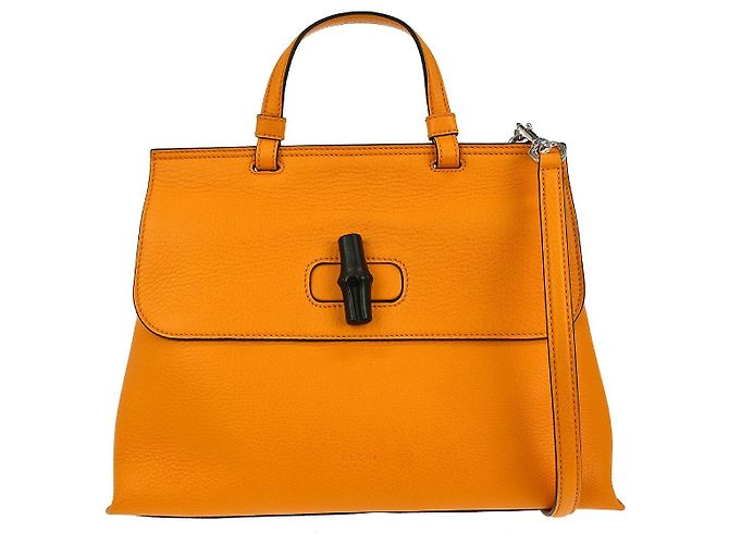 Bamboo Bolso de hombro Gucci 2-Way con asa de bambú Python