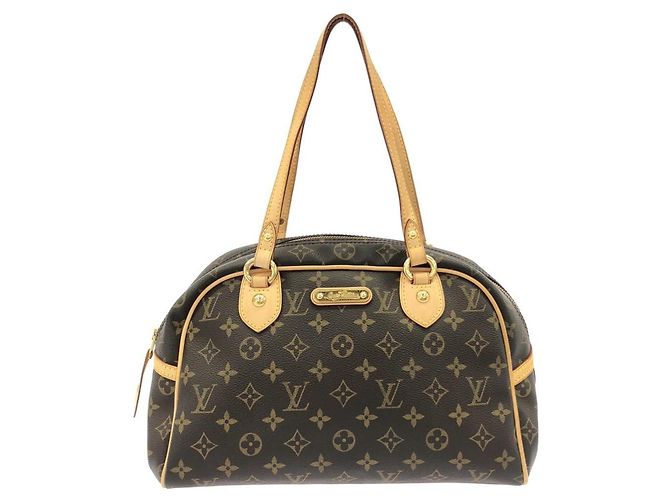 Bolsa de Ombro Louis Vuitton Monogram Montorgueil PM Marrom