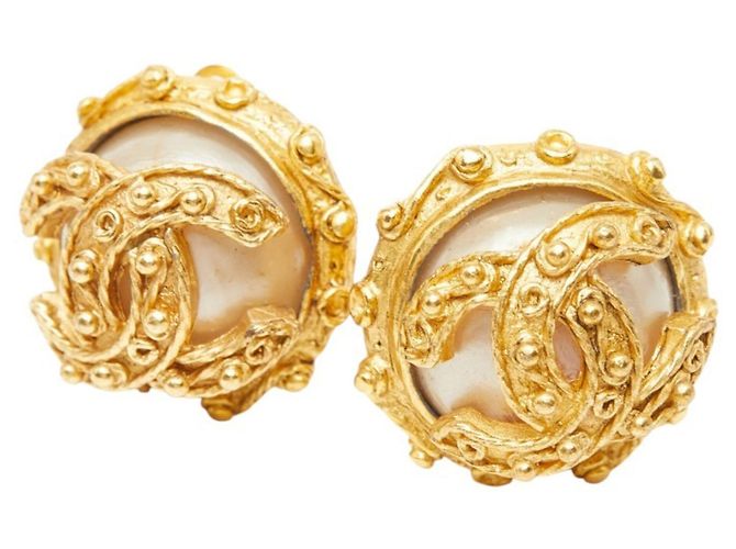 Orecchini a clip Chanel Coco Mark D'oro