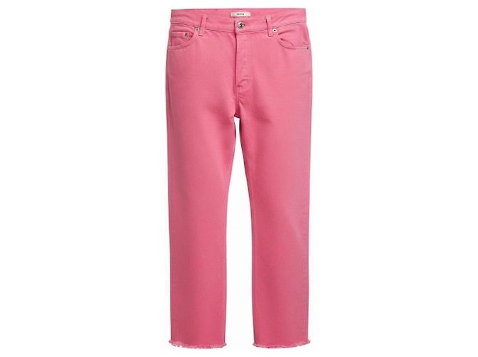 Céline Vaqueros de mezclilla de algodón Celine de pierna recta y dobladillo deshilachado rosa