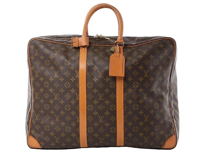 Borsa da Viaggio Louis Vuitton Sirius 55 Monogram Canvas Marrone M41404 Beige