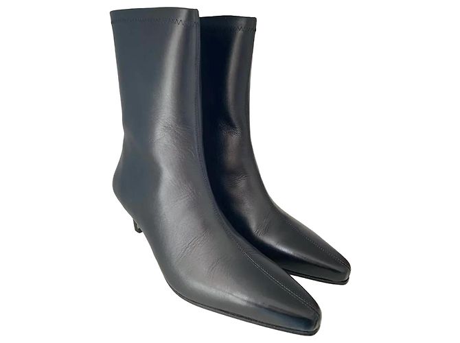 Autre Marque Rivecour No. 515 Botines de Piel Negra Negro