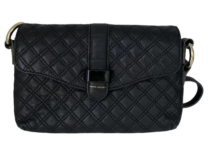 Marc Jacobs Borsa a tracolla in pelle trapuntata nera Nero
