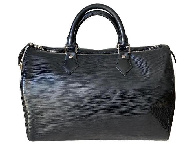 Louis Vuitton Speedy 35 Pelle Epi Nera Nero