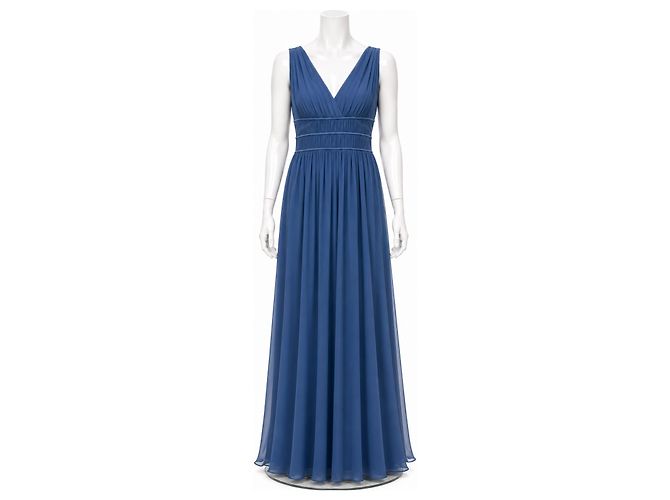 Vera Wang Abendkleid aus Jersey in Pacific Blue Blau