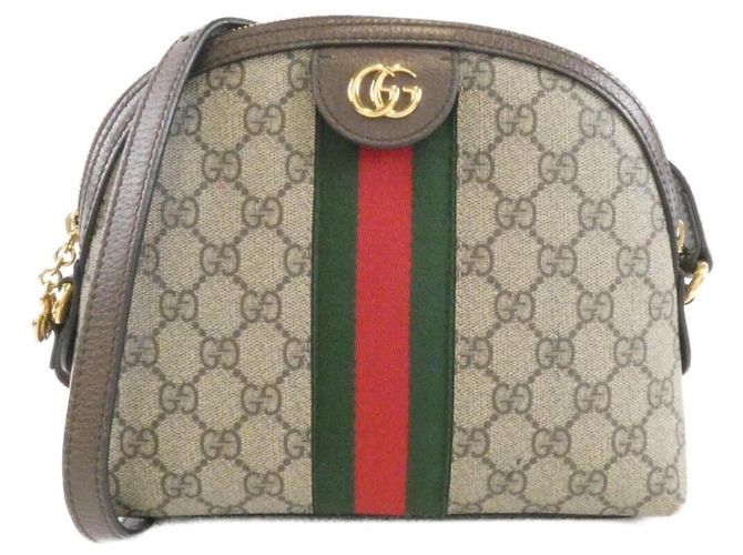 Bolso de Hombro Gucci Ophidia Castaño Beige