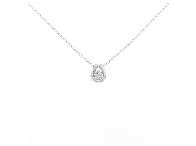 Autre Marque Collana in oro bianco Au750 e diamanti Argento
