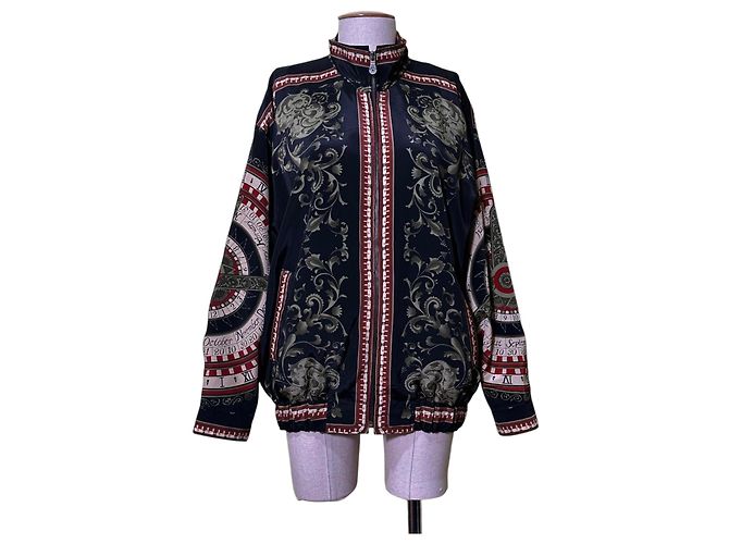 Autre Marque GDT TOO Jacke mit Himmelsprint Schwarz Weiß Rot Golden