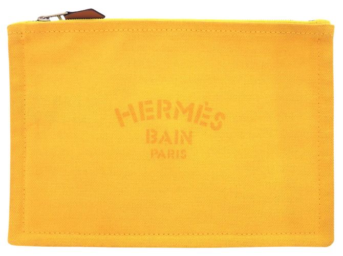 Hermès Hermes Flat Pouch PM in Yellow