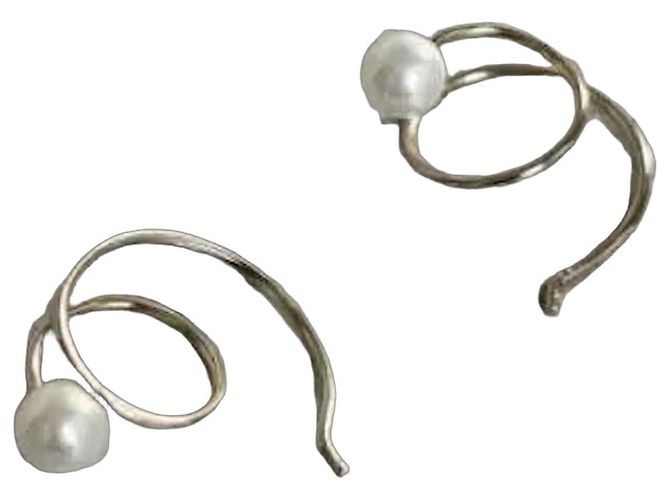 Autre Marque Zoe Chicco Orecchini Swirl in oro 14k e perle D'oro