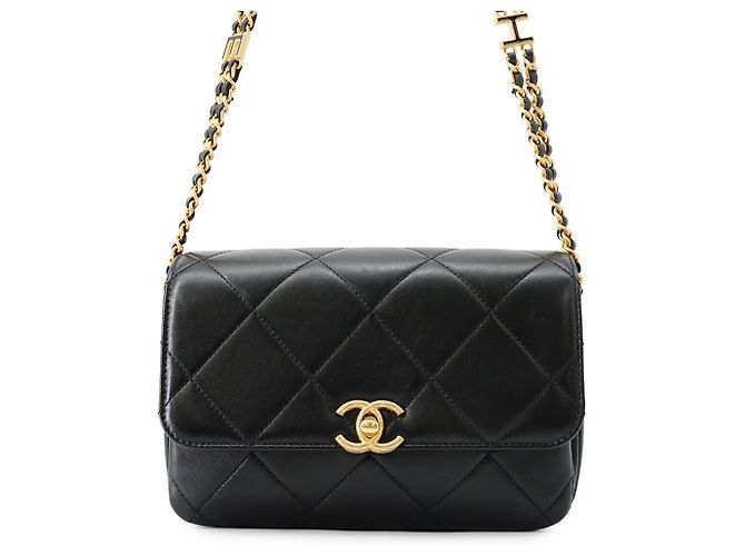 Timeless Borsa a Spalla Chanel Matelassé Mini Flap Nero