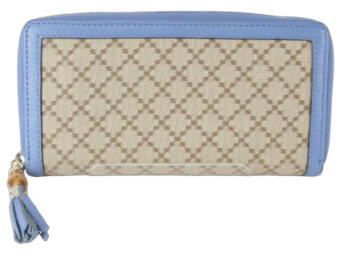Cartera larga azul Gucci