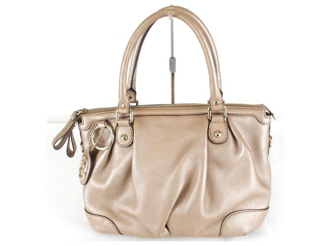 Bolsa de couro rosa Gucci