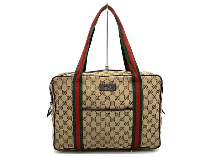 Borsa Tote Gucci GG Canvas Sherry Marrone
