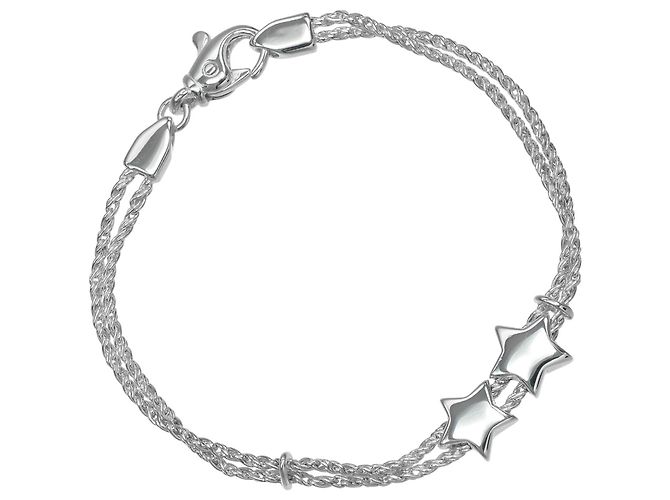 Pulseira Tiffany & Co. Star Double Rope Prata