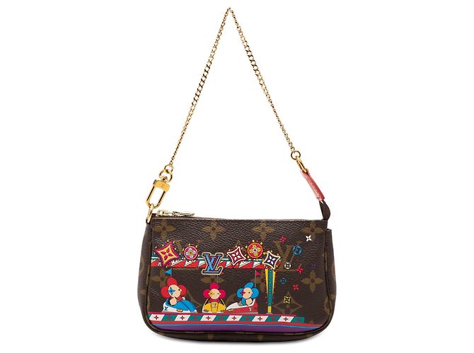 Louis Vuitton Mini Pochette Accessori Vivienne Monogram Marrone Natale