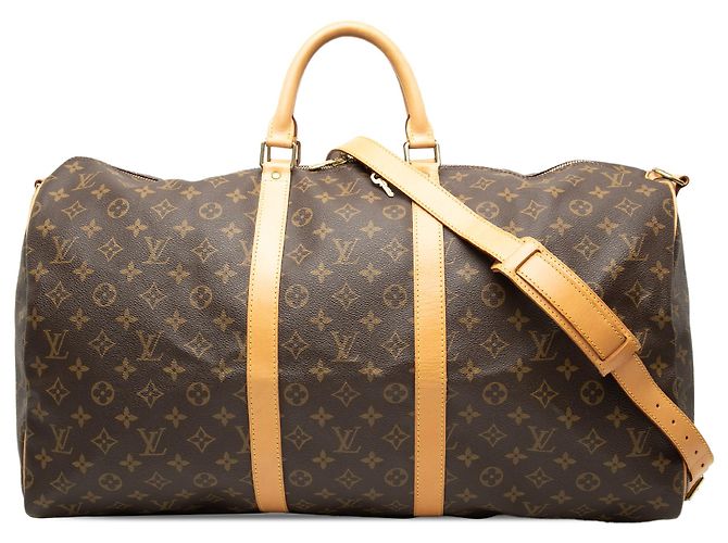 Louis Vuitton Marrom Monogram Keepall Bandouliere 55