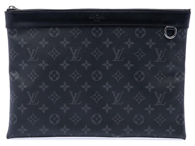 Pochette Louis Vuitton Black Monogram Eclipse Discovery GM Noir