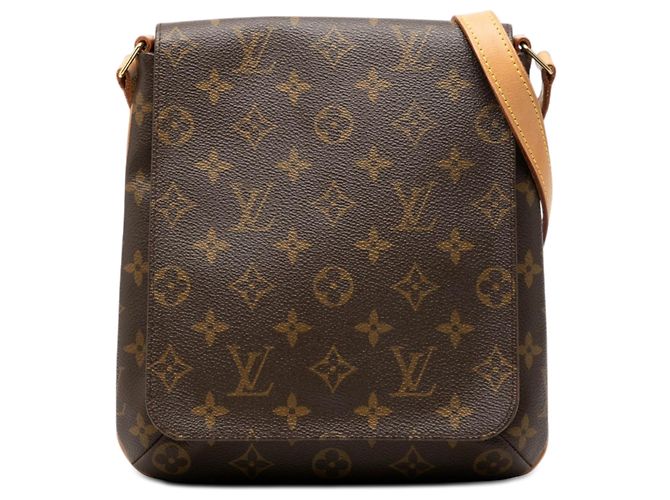 Louis Vuitton Marrom Monogram Musette Salsa PM Alça Curta