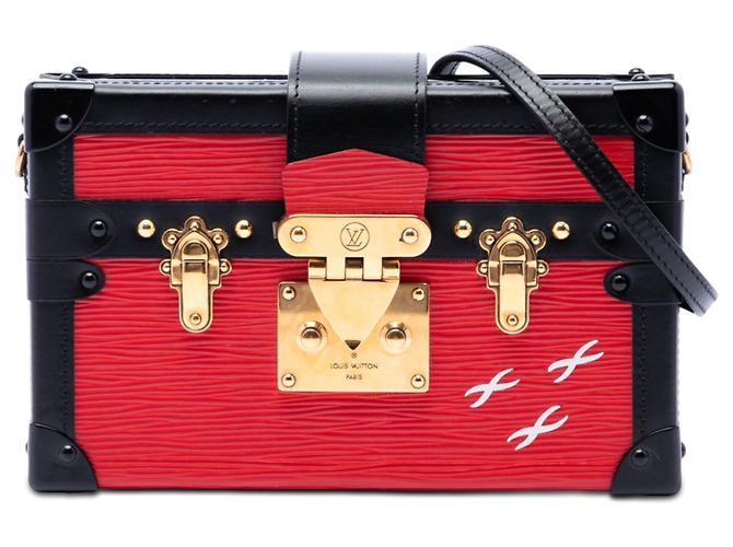 Petite Malle Louis Vuitton Petit Malle aus rotem Epi-Leder