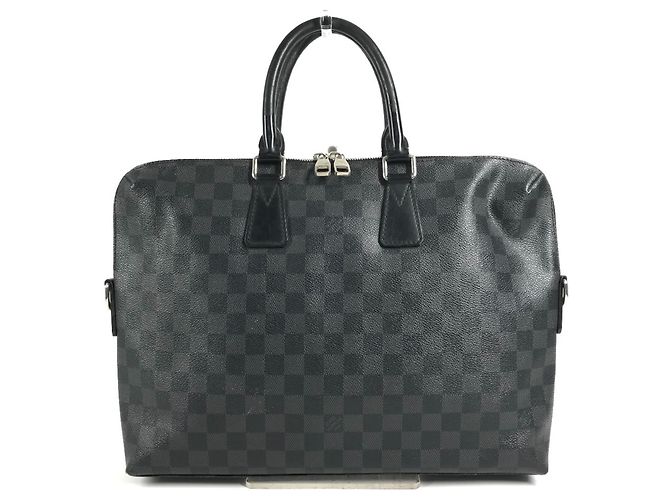 Bolsa Port Document Jour Louis Vuitton Damier Graphite Preto