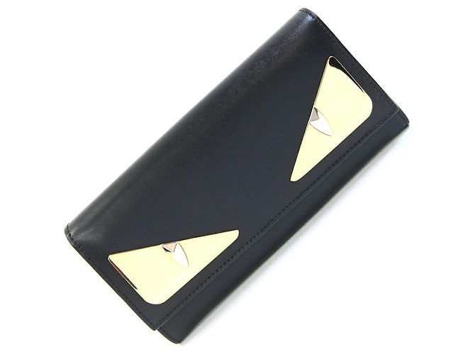 Fendi Bi-fold Long Wallet Black