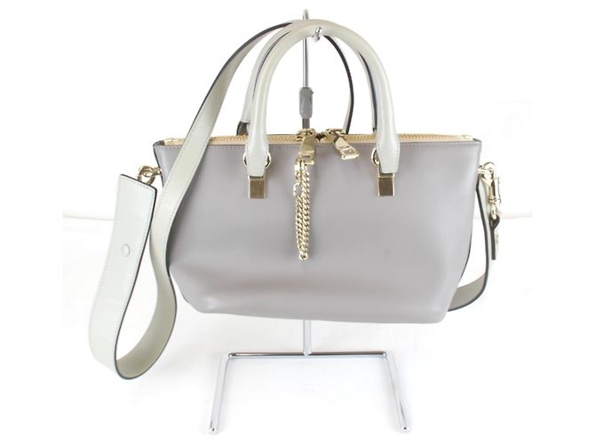 Bolsa de mão em couro cinza Chloé Marrom