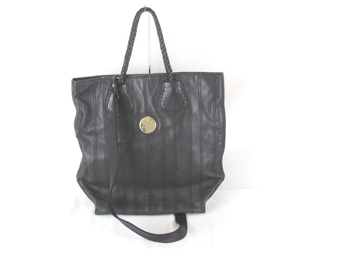 Céline Sac cabas Celine en cuir noir