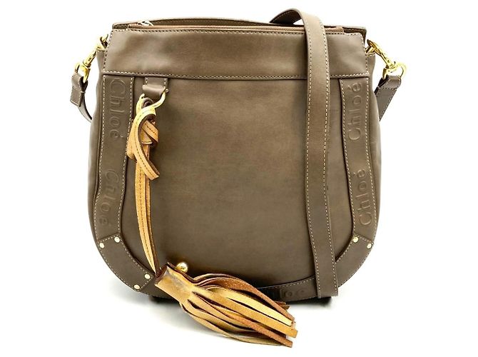 Borsa a tracolla Chloé Chloe Eden Marrone