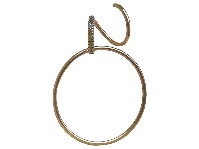Autre Marque Maria Black Orecchino a cerchio oro giallo 14k e diamanti D'oro