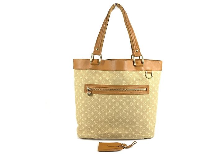 Louis Vuitton Monogram Mini Lucille GM Shoulder Bag Beige