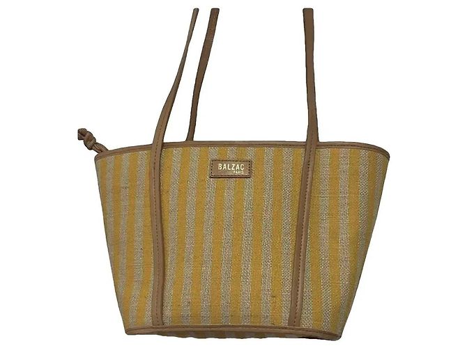 Balzac Paris Bolsa Sac Mistral Raye Bege Amarelo