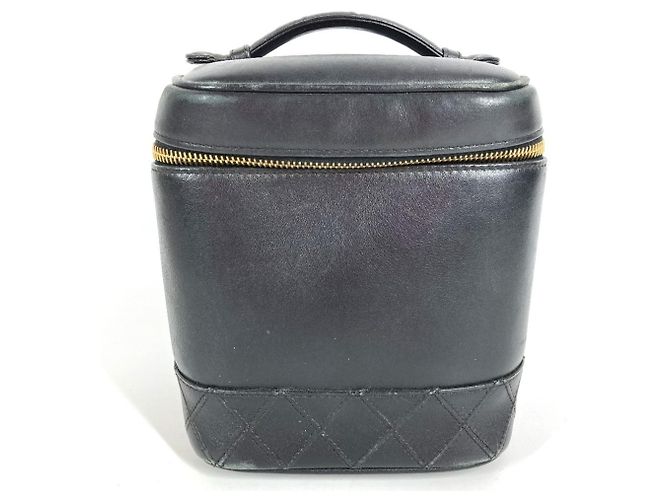 Vanity Sac de toilette Chanel CC Coco Mark Logo Noir