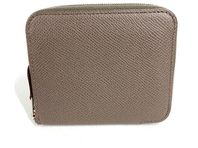 Monedero compacto Azap Hermès Castaño